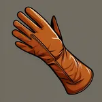 long brown leather gloves image